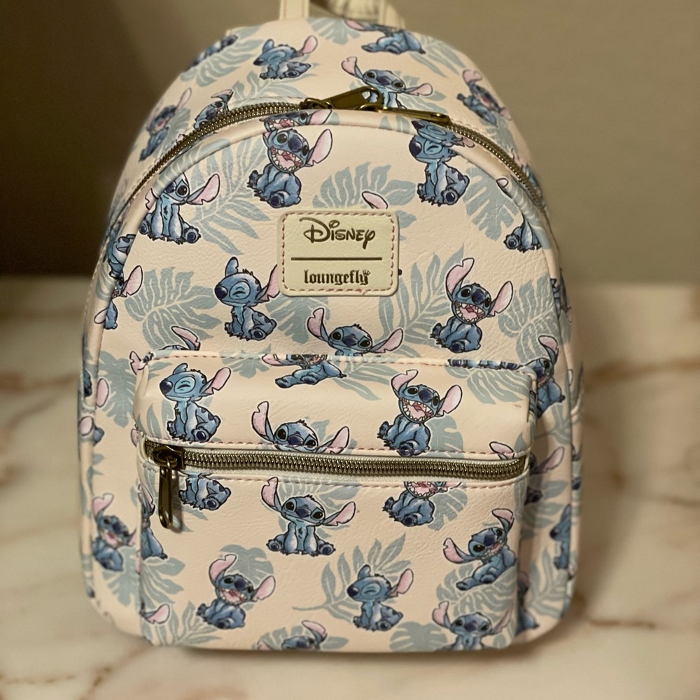 Loungefly Disney Lilo & Stitch Tropical Leaves Mini Backpack